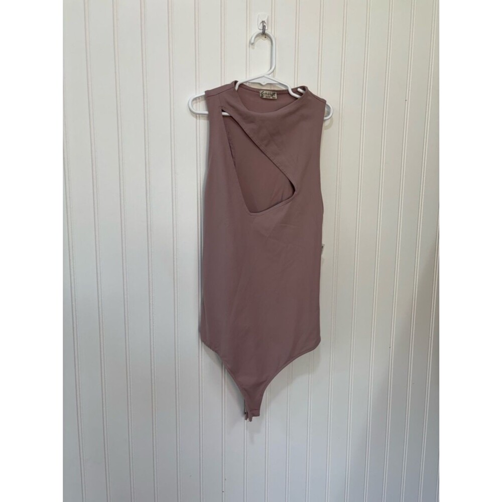 Intimately by free people cutout sleeveless Bodysuit with thong snap closure